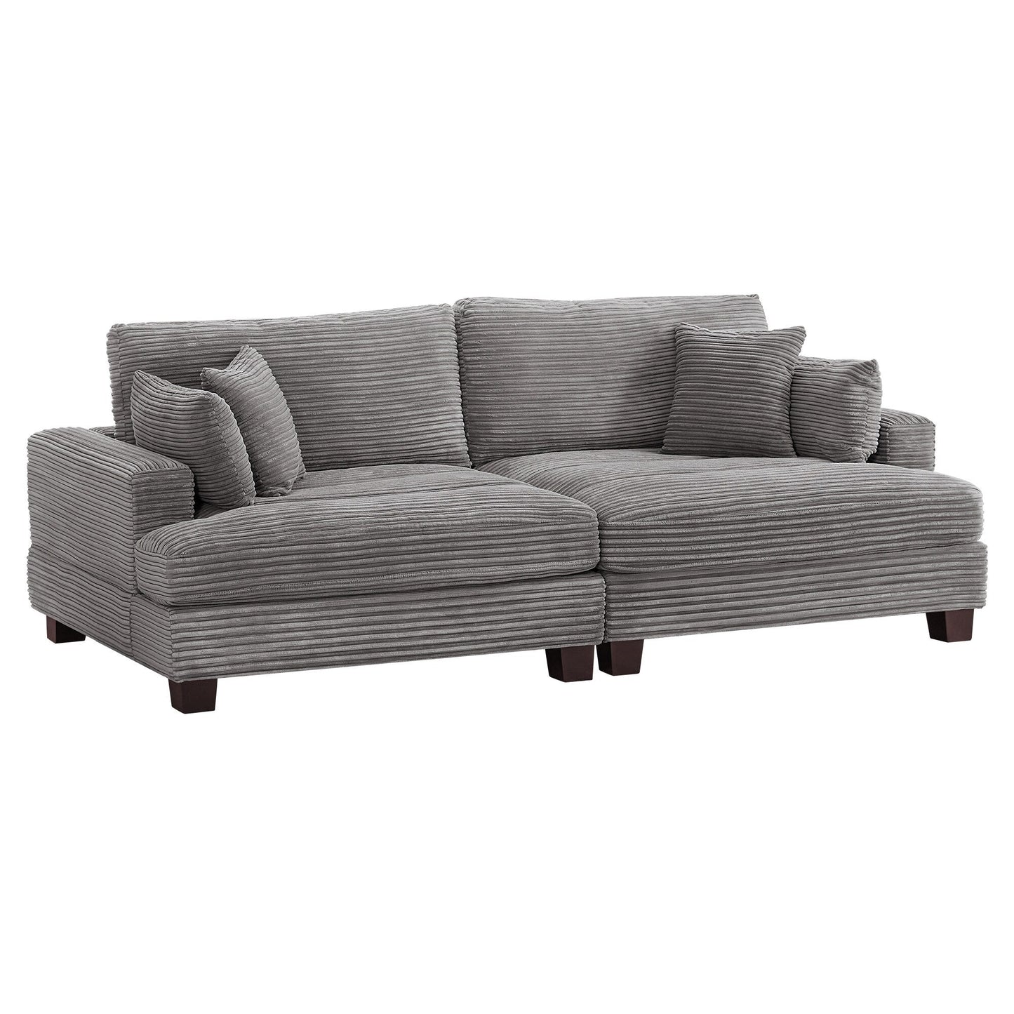 Divano moderno imbottito a 3 posti da 87 pollici, design in ciniglia per soggiorno