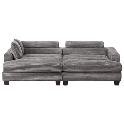 Divano moderno imbottito a 3 posti da 87 pollici, design in ciniglia per soggiorno