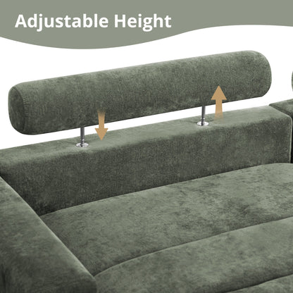 Divano moderno imbottito a 3 posti da 87 pollici, design in ciniglia per soggiorno