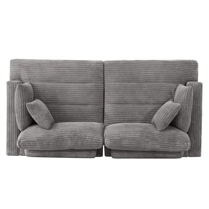 Divano moderno imbottito a 3 posti da 87 pollici, design in ciniglia per soggiorno