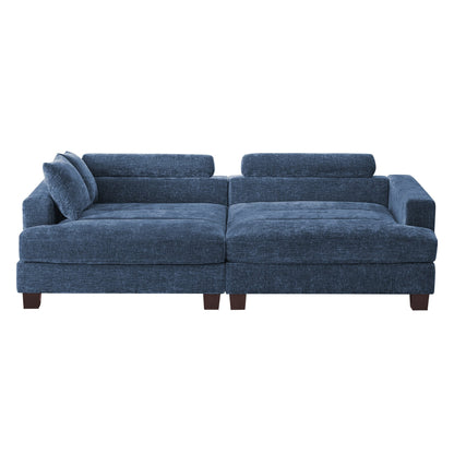 Divano moderno imbottito a 3 posti da 87 pollici, design in ciniglia per soggiorno