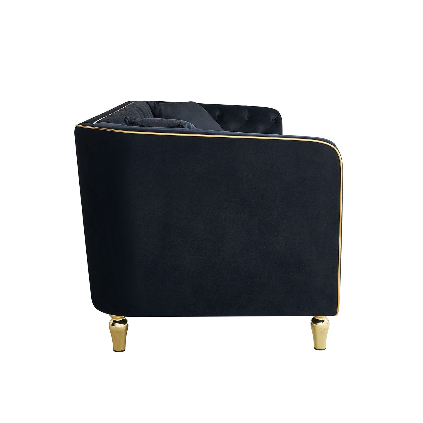 Divano moderno classico a 3 posti in velluto a coste 87.01 con struttura in legno di pino massello, include 2 cuscini decorativi