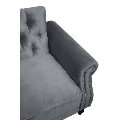 Divano letto futon convertibile in velluto da 87,8''