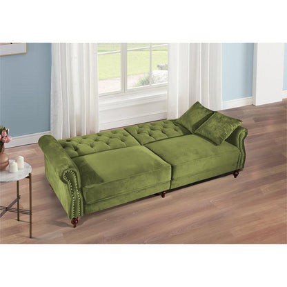 Divano letto futon convertibile in velluto da 87,8''