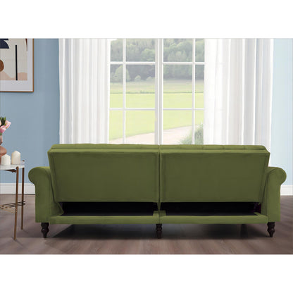 Divano letto futon convertibile in velluto da 87,8''