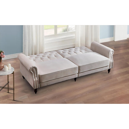 Divano letto futon convertibile in velluto da 87,8''