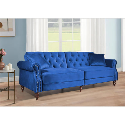 Divano letto futon convertibile in velluto da 87,8''