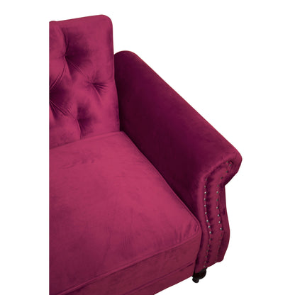 Divano letto futon convertibile in velluto da 87,8''