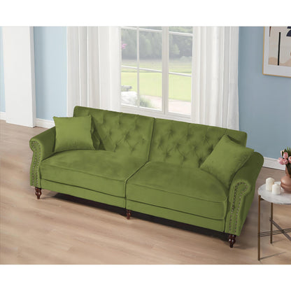 Divano letto futon convertibile in velluto da 87,8''