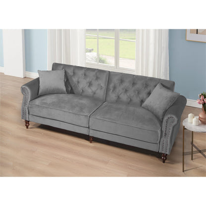 Divano letto futon convertibile in velluto da 87,8''