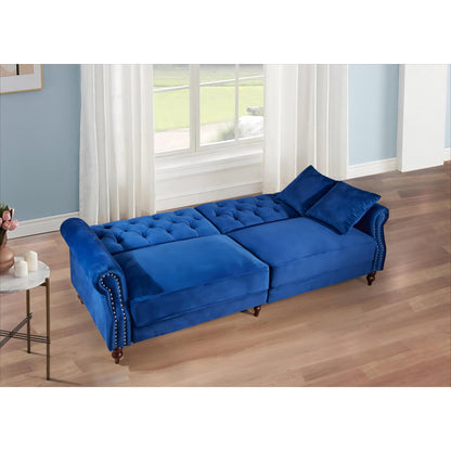 Divano letto futon convertibile in velluto da 87,8''