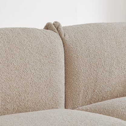 Divano a due posti oversize da 87'' con gambe in metallo, struttura in legno massello, 2 cuscini, morbido e resistente