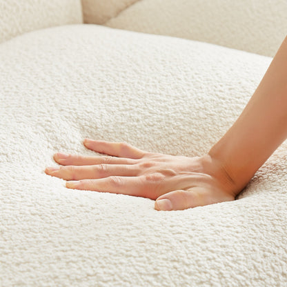 Divano a due posti oversize da 87'' con gambe in metallo, struttura in legno massello, 2 cuscini, morbido e resistente