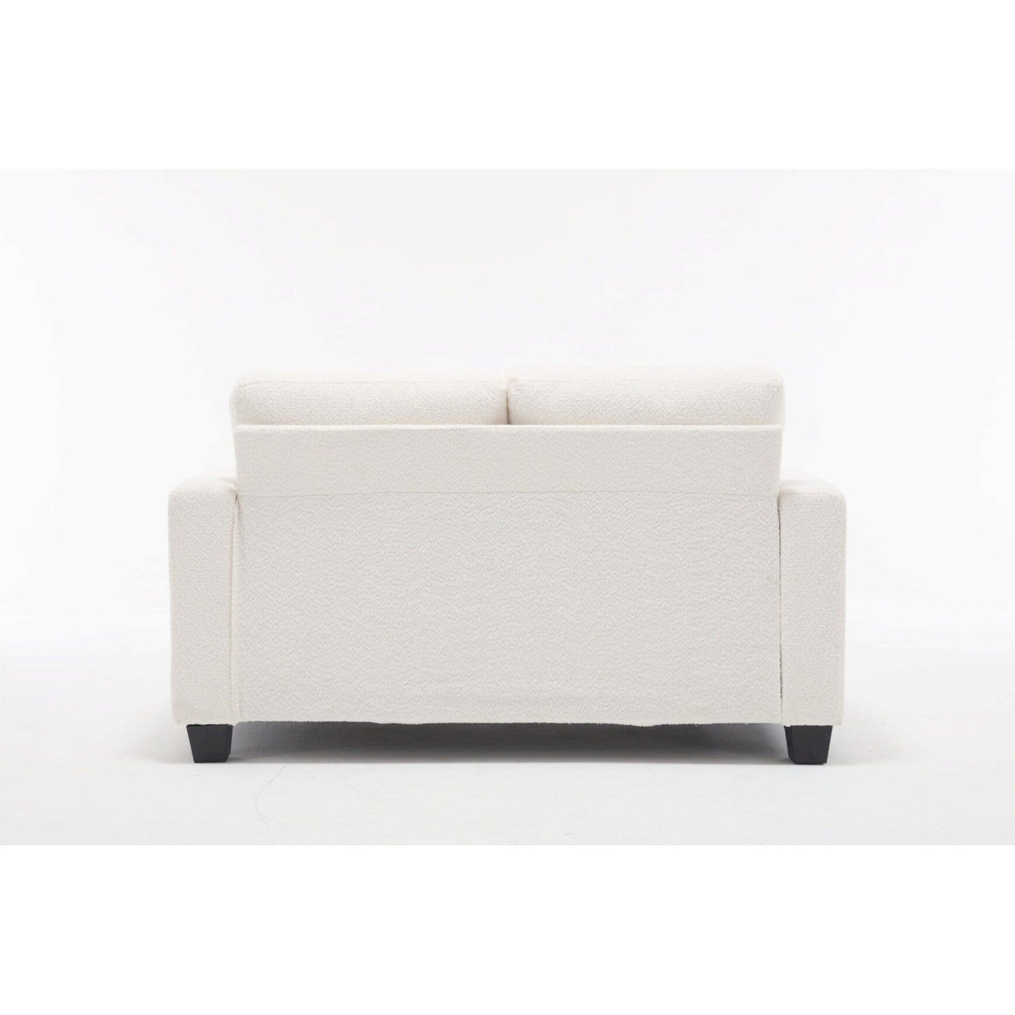 Divano a 3 posti in tessuto da 88,4'': cuscini dello schienale rimovibili, seduta profonda e robusta struttura in acciaio e legno massello