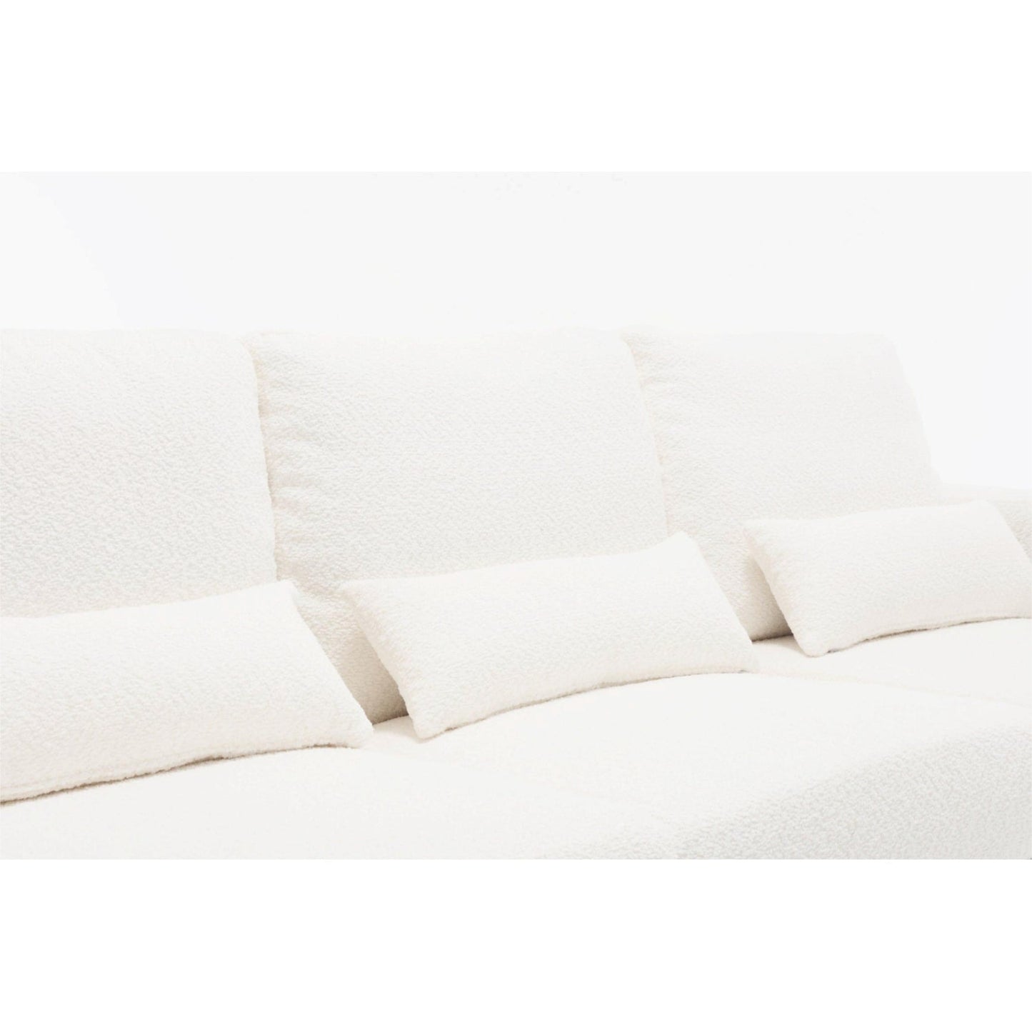 Divano moderno a 3 posti in tessuto da 88,4'' con cuscini dello schienale rimovibili e struttura in legno massello