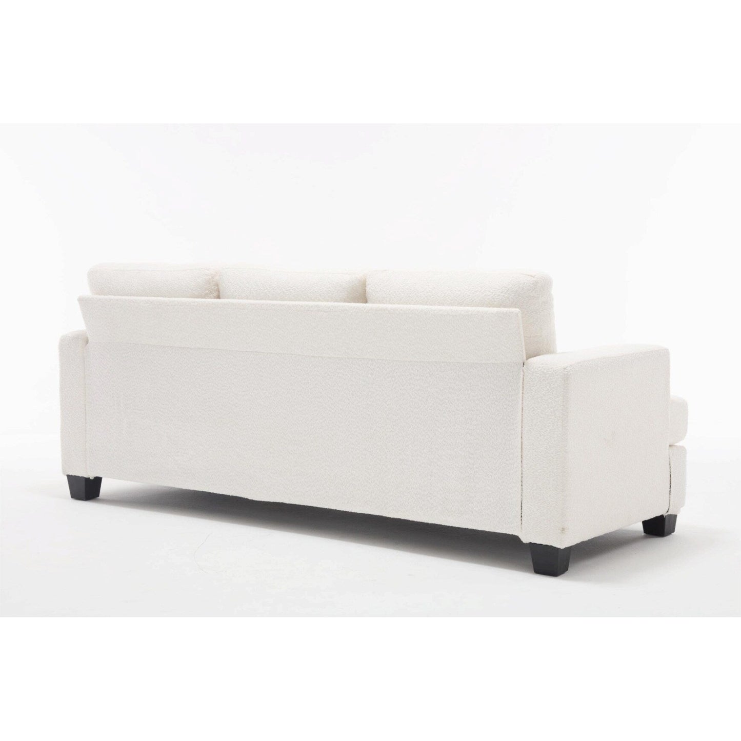 Divano moderno a 3 posti in tessuto da 88,4'' con cuscini dello schienale rimovibili e struttura in legno massello