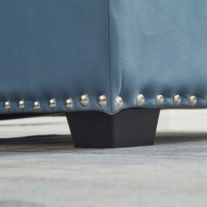 Divano letto trasformabile in microfibra da 88'' a 3 posti con chaise longue contenitore e funzione estraibile