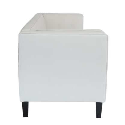 Divano a 3 posti in velluto con bottoni, gambe in legno e struttura in legno massello essiccato in forno, per soggiorno, 89,75 €