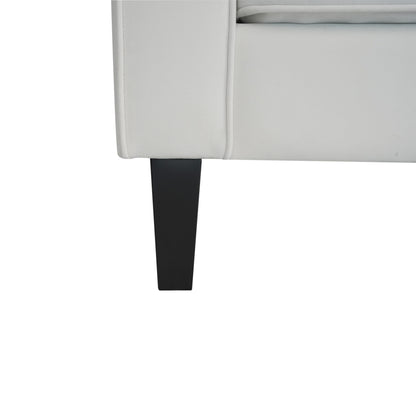 Divano a 3 posti in velluto con bottoni, gambe in legno e struttura in legno massello essiccato in forno, per soggiorno, 89,75 €