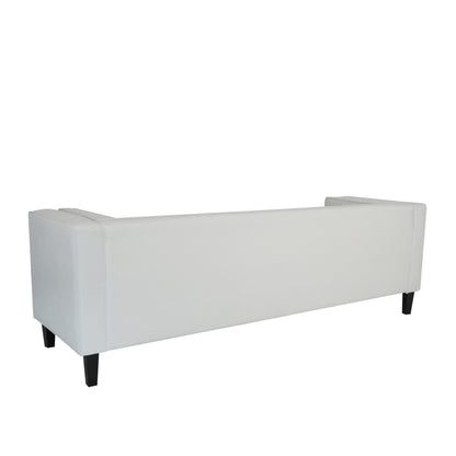 Divano a 3 posti in velluto con bottoni, gambe in legno e struttura in legno massello essiccato in forno, per soggiorno, 89,75 €