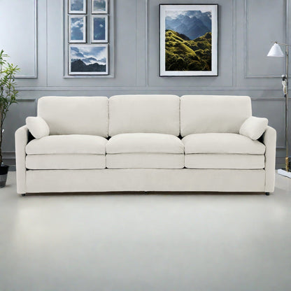 Divano 89 Chenille a 3 posti con cuscini a doppio strato per soggiorno