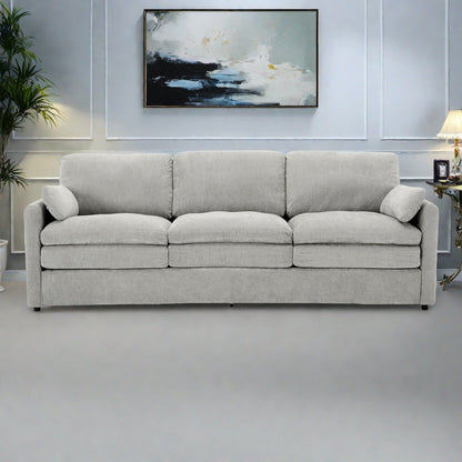 Divano 89 Chenille a 3 posti con cuscini a doppio strato per soggiorno