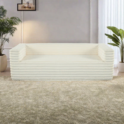 Divano in tessuto 89 a 3 posti per soggiorni e piccoli spazi - Divano moderno ultra morbido