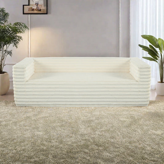 Divano in tessuto 89 a 3 posti per soggiorni e piccoli spazi - Divano moderno ultra morbido