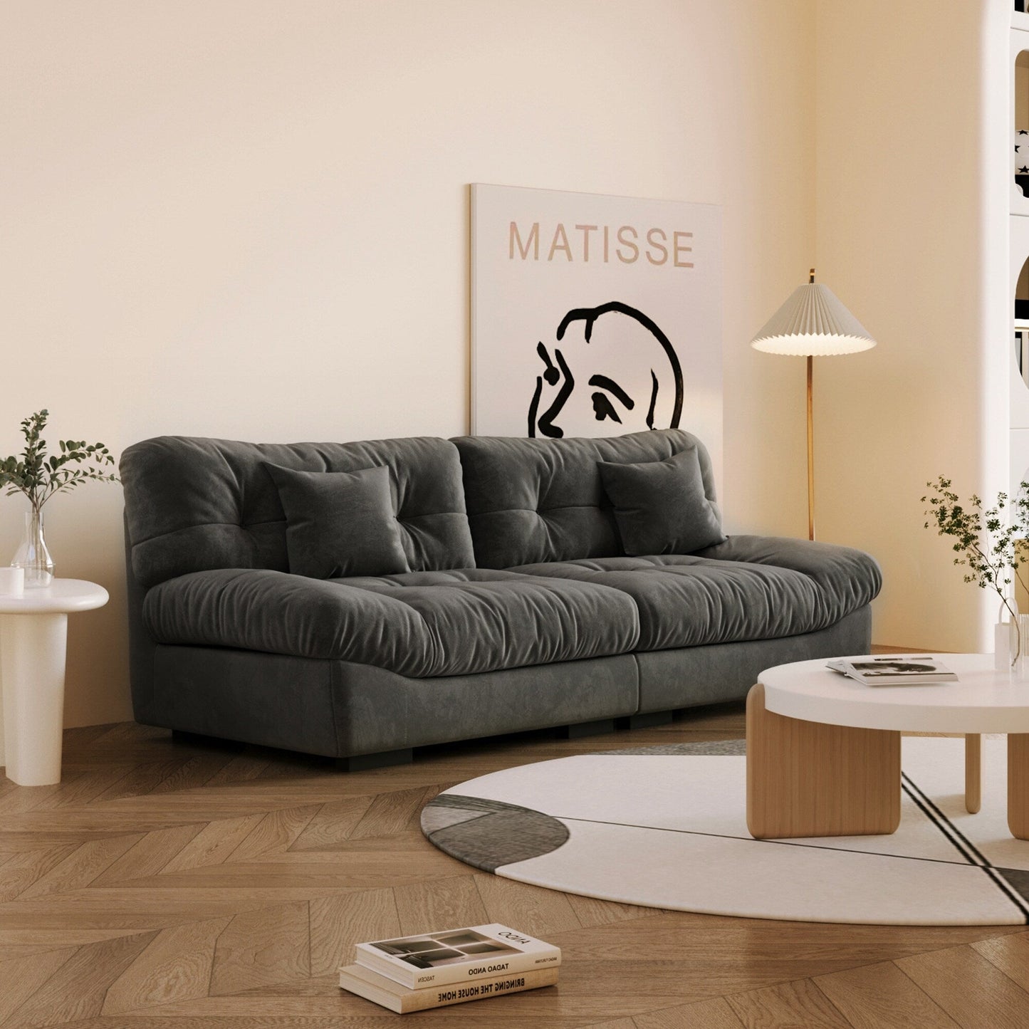 89 Divano trapuntato a forma di nuvola