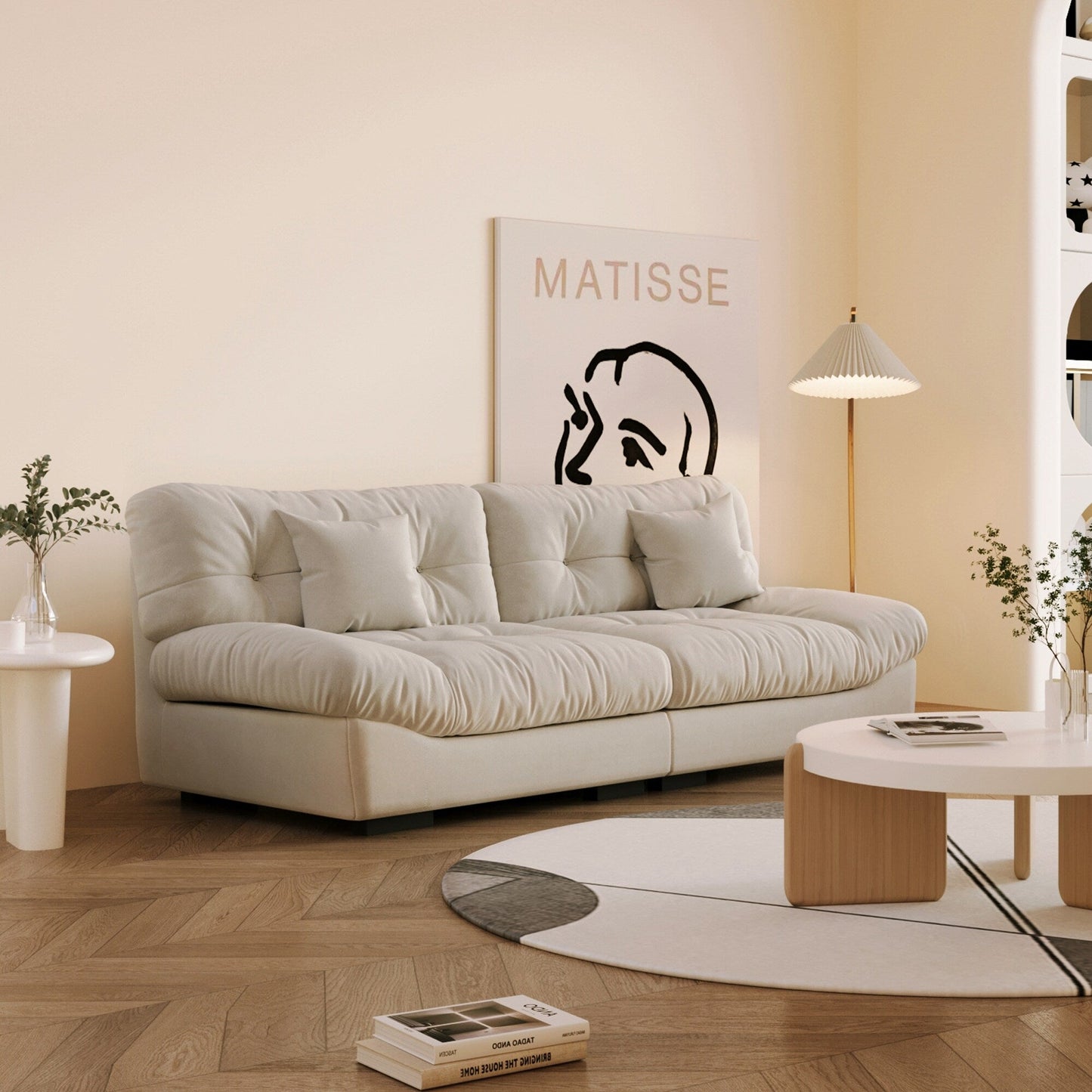 89 Divano trapuntato a forma di nuvola