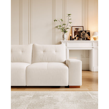 Divano a 3 posti rivestito in velluto 89 con nido per gatti, tessuto impermeabile e antigraffio