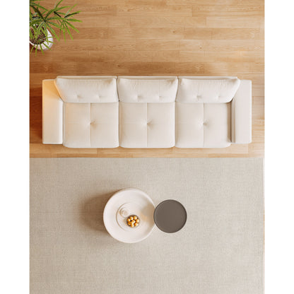 Divano a 3 posti rivestito in velluto 89 con nido per gatti, tessuto impermeabile e antigraffio