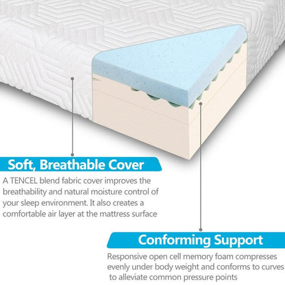 Set di 8 materassi Cool Medium a 3 strati con 2 cuscini