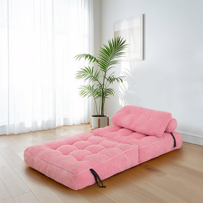 Divano letto pieghevole in velluto a coste, singolo