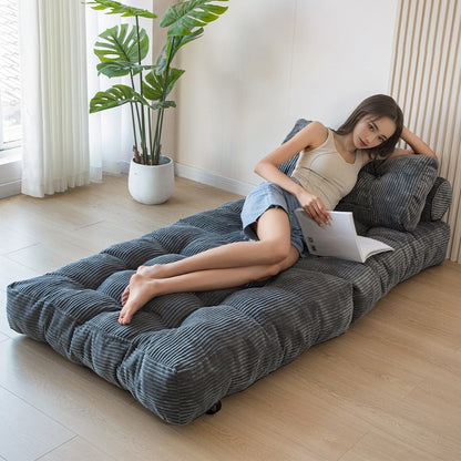 Divano letto pieghevole in velluto a coste, singolo