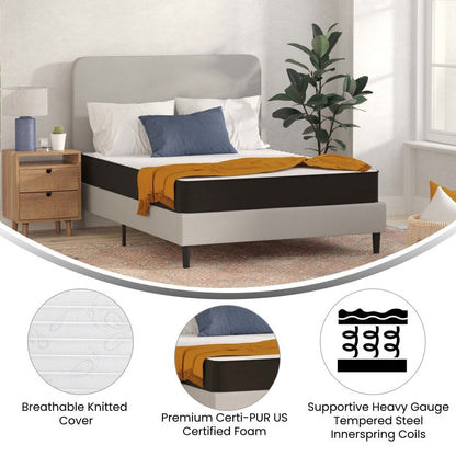 Materasso ibrido a molle con parte superiore mediamente stretta - Grigio