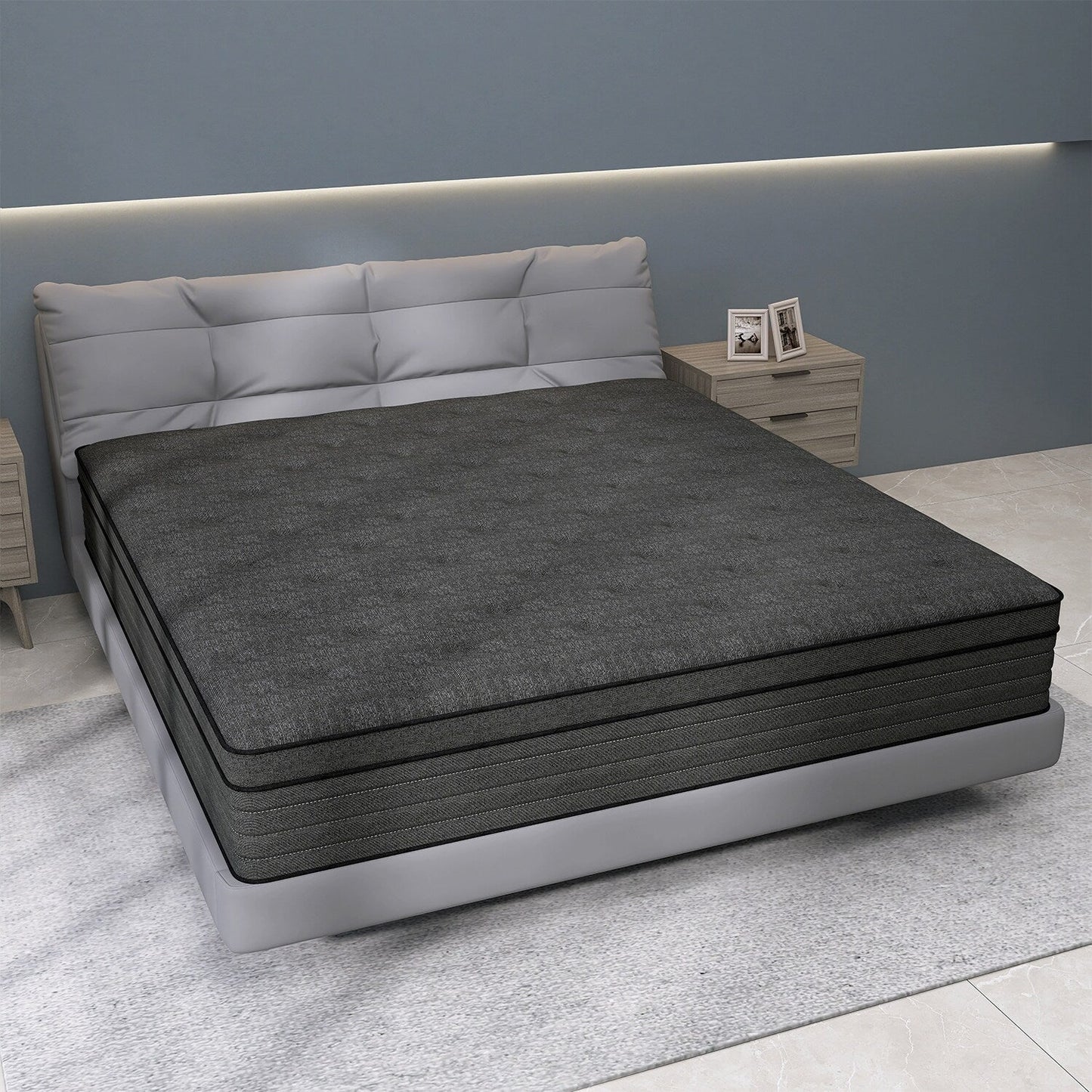 8 Materasso ibrido in memory foam medio con molle insacchettate
