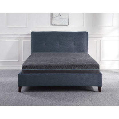 Materasso ibrido in memory foam con infusione di gel per letto matrimoniale 8, grigio scuro, materasso in una scatola, materasso dal comfort rigido