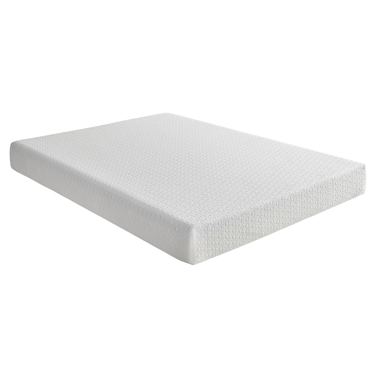 Materasso in memory foam con infusione di gel per letto matrimoniale 8, rigido, bianco, materasso in scatola