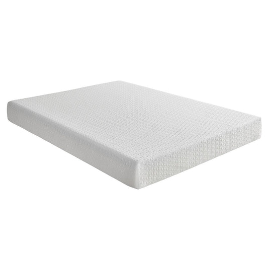Materasso in memory foam con infusione di gel per letto matrimoniale 8, rigido, bianco, materasso in scatola