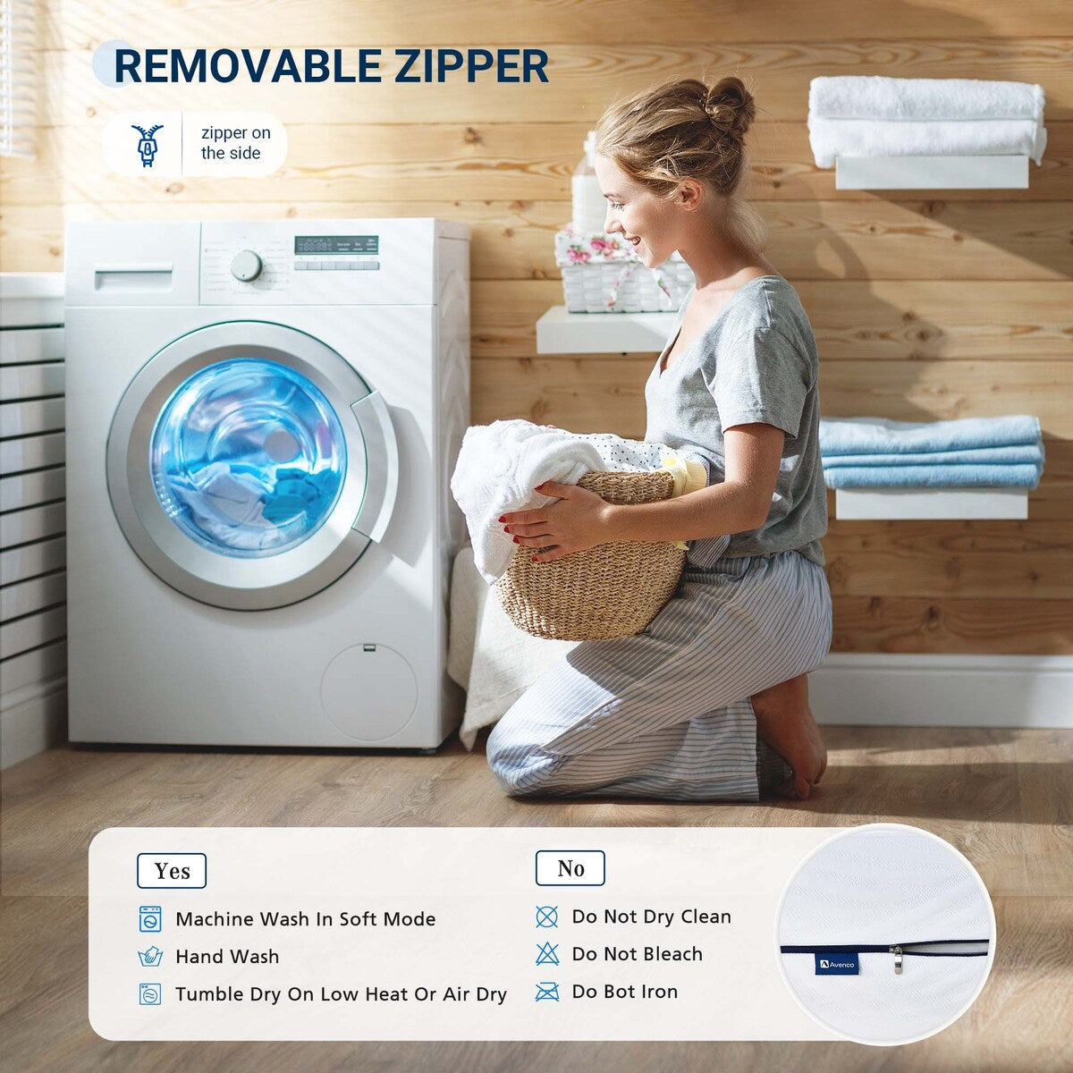 Materasso in memory foam gel medio da 8'' in una scatola con fodera staccabile