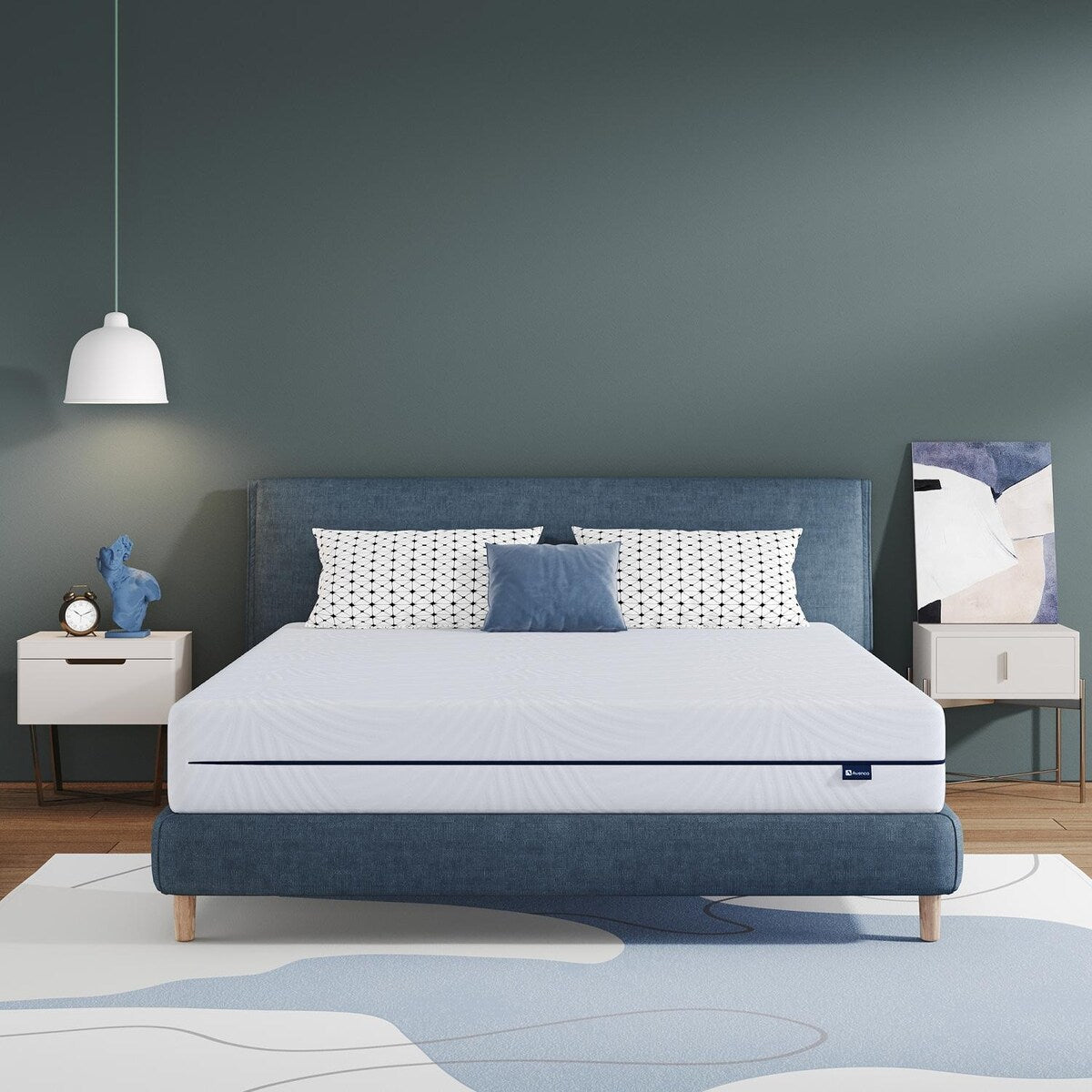 Materasso in memory foam gel medio da 8'' in una scatola con fodera staccabile