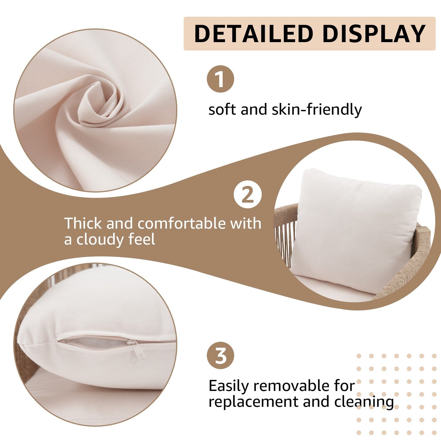 Set da pranzo da esterno in legno da 9 pezzi con cuscini