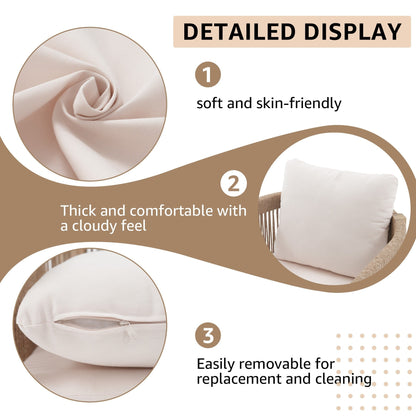 Set da pranzo da esterno in legno da 9 pezzi con cuscini