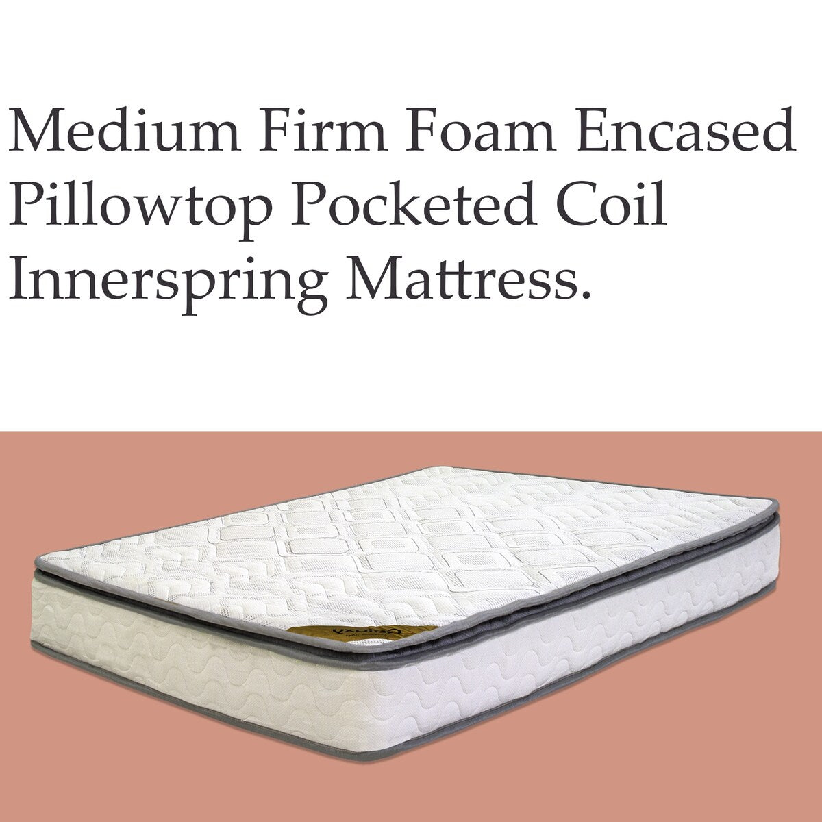 Materasso a molle insacchettate con rivestimento in schiuma semirigida da 9 pollici, completamente assemblato, ottimo per la schiena