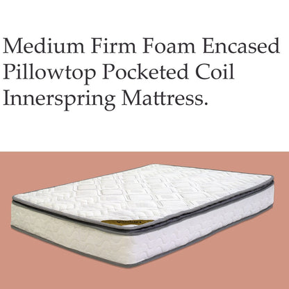 Materasso a molle insacchettate con rivestimento in schiuma semirigida da 9 pollici, completamente assemblato, ottimo per la schiena