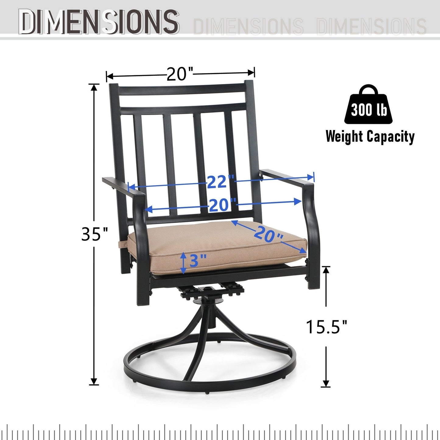 MAISON ARTS Set da pranzo per patio da 9 pezzi, tavolo quadrato in metallo da 60 pollici e 8 sedie da pranzo girevoli