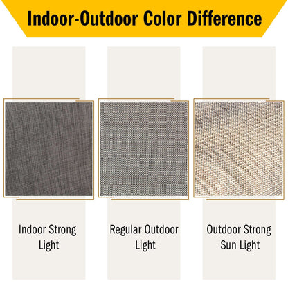 MAISON ARTS Set da pranzo per patio da 9 pezzi, tavolo quadrato in metallo da 60 pollici e 8 poltrone imbottite in tessuto textilene