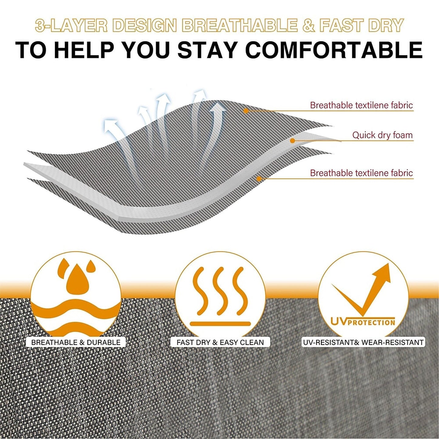 MAISON ARTS Set da pranzo per patio da 9 pezzi, tavolo quadrato in metallo da 60 pollici e 8 poltrone imbottite in tessuto textilene