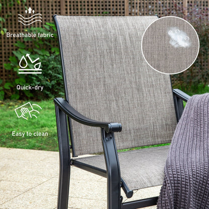 MAISON ARTS Set da pranzo per patio da 9 pezzi, tavolo quadrato in metallo da 60 pollici e 8 poltrone imbottite in tessuto textilene